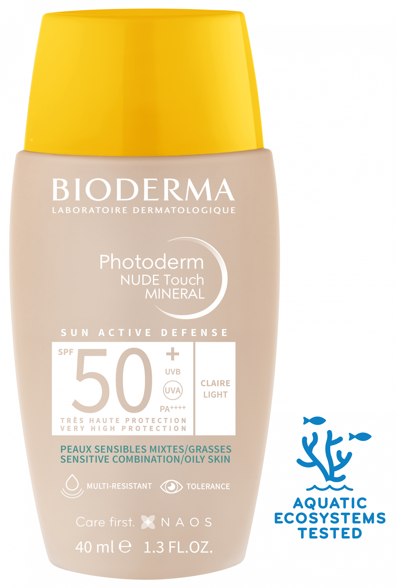 {84247}_{BIO_PHOTODERM_NUDE_TOUCH_MINERAL_SPF50_CLAIRE_V2_RELAUNCH}_{28588B}